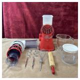 Rotary cheese grater and vegetable slicer and
