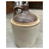 Antique salt-glazed stoneware whiskey or