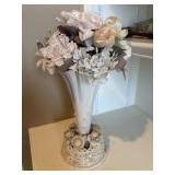 Vintage Irish Belleek porcelain floral trumpet