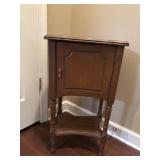 Vintage wooden smoking stand and humidor cabinet
