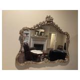 Ornate French Rococo-style gold-gilded wall