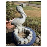 Heavy Concrete Pelican Sitting on Nautical Base