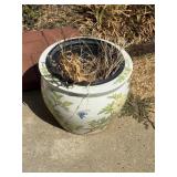 Ceramic Chinoiserie-style planter/fishbowl.