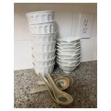 White Ramekin Bowls & Asian Soup Spoons