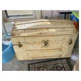 Vintage Wooden dome-top or camelback steamer