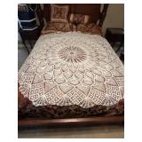 Large Round Vintage Hand-Crocheted Ivory