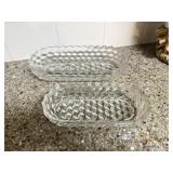 2 Fostoria Glass Celery Oval Dishes