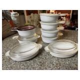 Bundle of Corningware Soup Bowls w/Plastic Lids