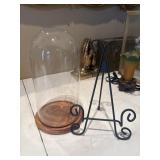 Classic decorative clear glass cloche bell jar,