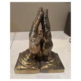 Pair of vintage mid-century brass praying hands