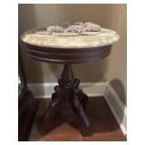 Victorian-style parlor end table.