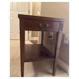 Vintage mahogany or mahogany-finished one-drawer