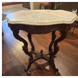 Antique East Lake Victorian walnut and marble