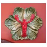 Cabbage Plate with Lobster/Crawfish Decoration on