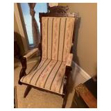 Antique Eastlake Victorian-style high-back