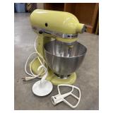 Yellow vintage KitchenAid K45 tilt-head stand