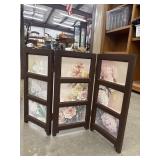 3-Panel folding multi-photo collage picture frame
