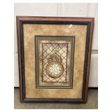 Framed wall art print depicting a vintage