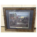 Framed and matted print titled 'Twilight in