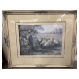 Framed vintage print of 'The Shepherd's Daughter'