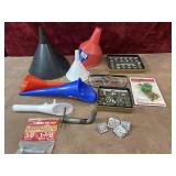 16 pc. Funnels, vintage Craftool Alphabet Leather
