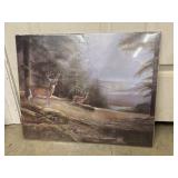 Vintage wildlife lithograph art print titled
