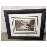 Framed art print titled 'Pheasant', based on an