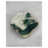 Gail Pittman hand-painted ceramic dish.