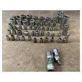 55 pc. hand tool sockets in various sizes,