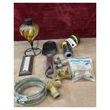 14 pc.  vintage hand-blown amber glass ,