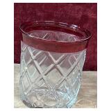 Vintage Indiana Glass Ruby Flash Lattice /