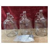 4 pc. standard 1-gallon clear glass jugs and