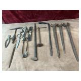 13 pc.  spud wrenches, L-shaped metal socket