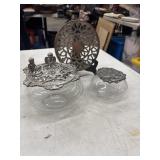 Matching vintage potpourri jar set and decorative