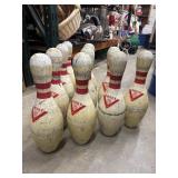 Set of 10 vintage Vultex II Ten-pin bowling pins