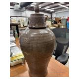 Vintage Chinese rice wine jar, often referred to
