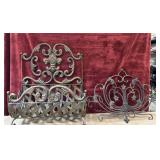 2 pc. vintage-style metal scrollwork magazine