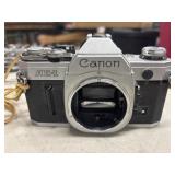 Vintage Canon AE-1 silver 35mm film SLR camera