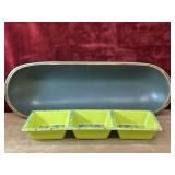 2 pc. Oval serving tray and Certified