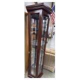 Addy Cherry Curio Cabinet tall, narrow curio