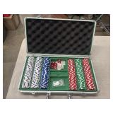Standard portable poker chip set housed in a