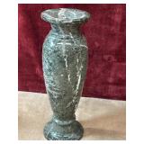 vintage turned-stone or green marble vase