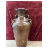 Large rustic terracotta floor vase