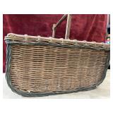 Vintage hand-woven wicker  basket