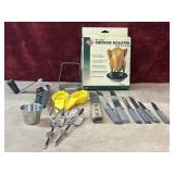 15 pc. Kitchenware: rada knives, Whisks, Chicken