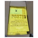 Bulk pack of yellow plastic 'POSTED' signs used