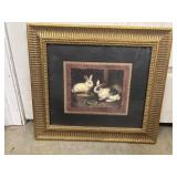 Framed art print titled 'Bunny Pair' (often