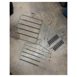 Chrome-plated metal swivel tie and belt hangers,