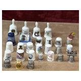 27 pc. Souvenirs bells and thimbles.