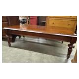 Traditional mahogany coffee table.
